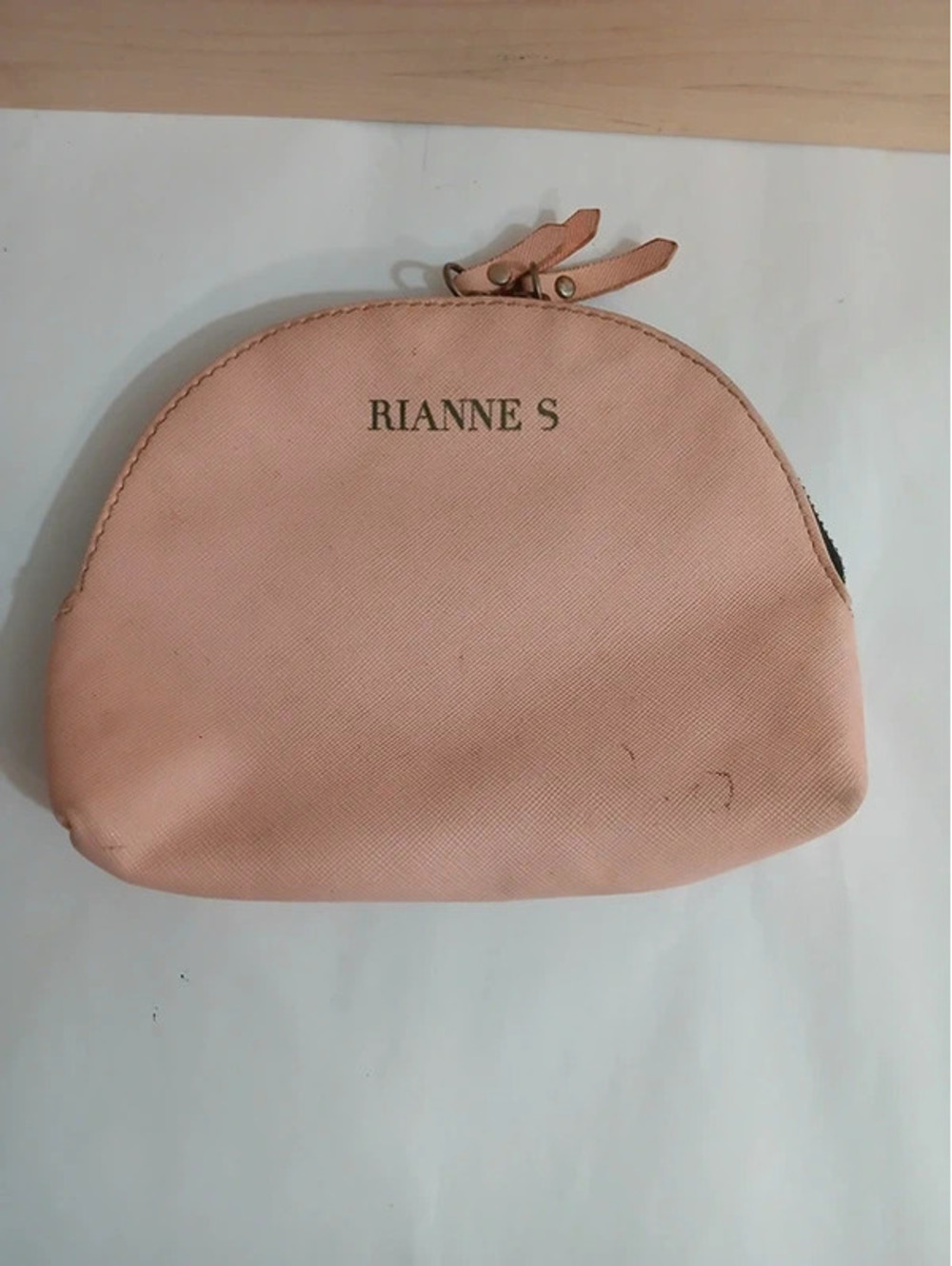 Small pink makeup bag